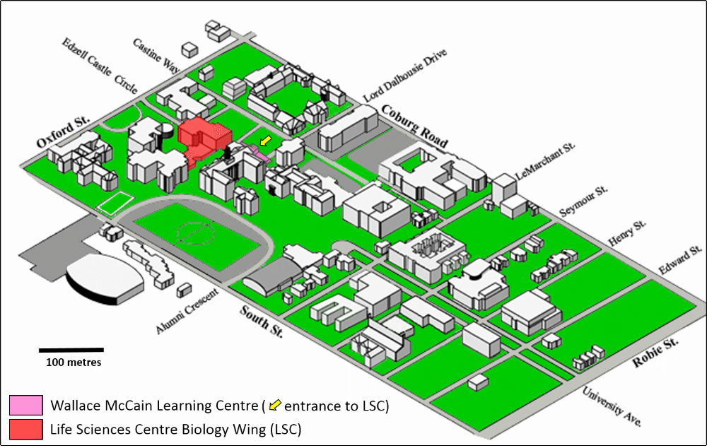 Life Sciences Centre (LSC) map